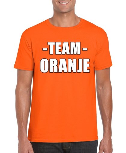 Sportdag team oranje shirt heren - maat L