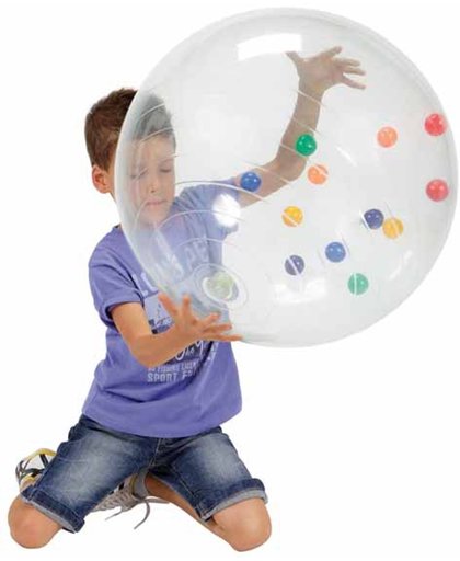 Gymnic Activity Ball - Gevuld met gekleurde balletjes - Transparant - Ø 50 cm