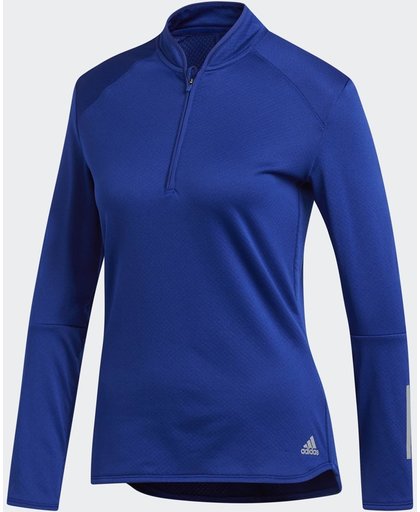 adidas Response Climawarm 1/2 Zip W Sportshirt Dames - Blauw