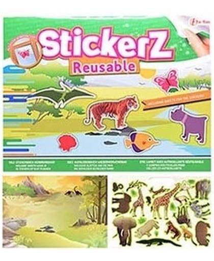 Autoraam stickers boek wilde dieren thema