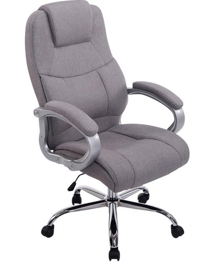 Clp XL Bureaustoel managerstoel APOLL directiestoel - zware belasting, tot 150 kg, ergonomisch, stoffen bekleding - grijs