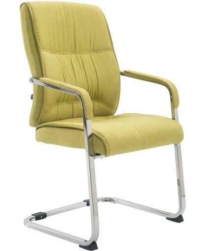 Clp Bezoekersstoel Cantilever ANUBIS, conferentiestoel, wachtkamerstoel, conferentiestoel, vergaderstoel, cantilever onderstel, tot 260kg, bekleding van stof - groen,
