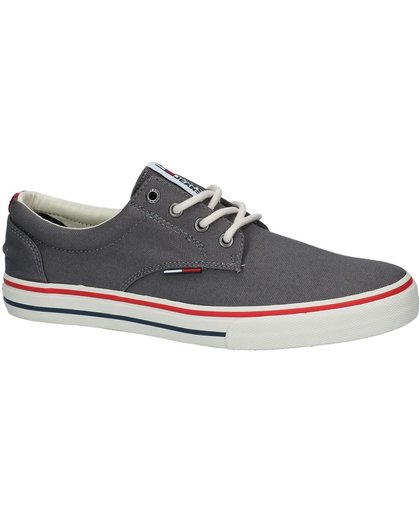Tommy Hilfiger - Core Material Mix Sneaker - Sneaker laag gekleed - Heren - Maat 45 - Grijs;Grijze - 039 -Steel Grey
