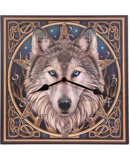 Lisa parker - Keltisch wolfshoofd - fotoklok