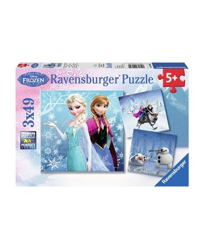 Ravensburger Disney Frozen puzzelset avontuur in winterland - 3 x 49 stukjes