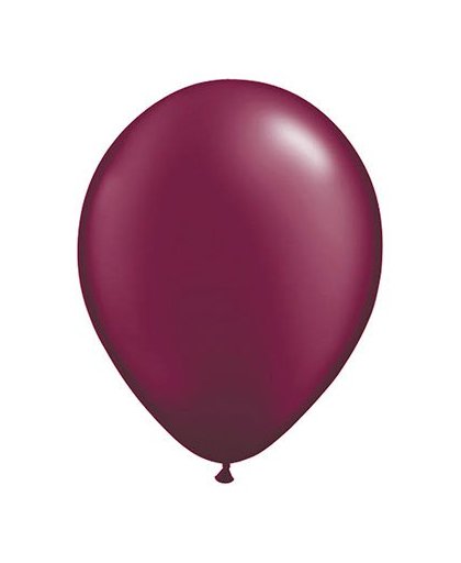 Metallic ballonnen - 30 cm - 10 stuks - wijnrood