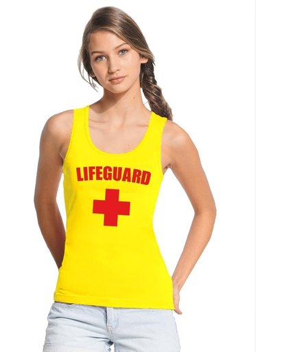 Sexy lifeguard verkleed tanktop geel dames - reddingsbrigade shirt - Verkleedkleding M