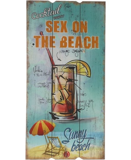 Houten wandbordje Sex on the beach