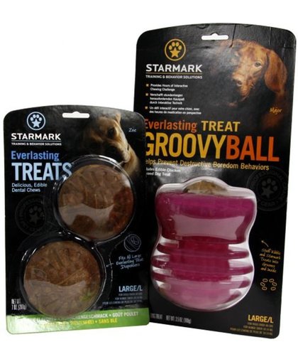 Starmark Everlasting Groovy Ball Voerbal Met Treat Veggie - LARGE