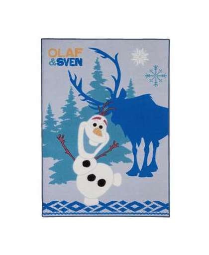 Vloerkleed Frozen - Olaf & Sven - 95x133 cm