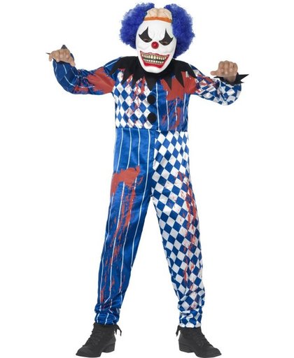 "Griezelig Halloween harlekijn clown kostuum voor kinderen - Kinderkostuums - 152/158"