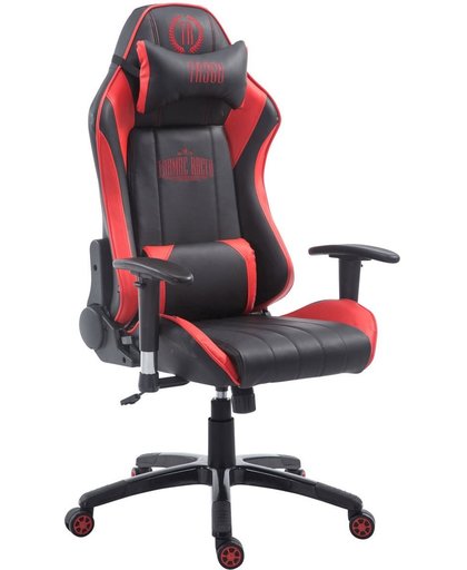 Clp XL Racing bureaustoel SHIFT - Gaming managerstoel Tarmac Racing met en zonder voetsteun, belastbaar tot 150 kg, kunstleer - zwart/rood zonder voetsteun