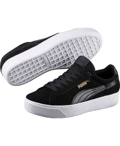 PUMA Vikky Platform Sneakers Dames - Black-White
