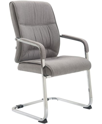 Clp Bezoekersstoel Cantilever ANUBIS, conferentiestoel, wachtkamerstoel, conferentiestoel, vergaderstoel, cantilever onderstel, tot 260kg, bekleding van stof - grijs,