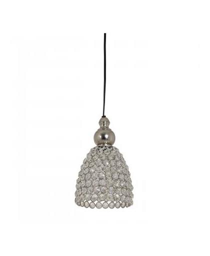 Light & Living Elene hanglamp - kristal - nikkel - Ø13 cm