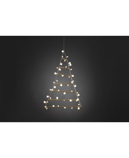 Konstsmide 2887 - Kerstdecoratie - 48 lamps cherry LED pyramide frost globes - 90x60 cm - 24V - voor binnen - warmwit