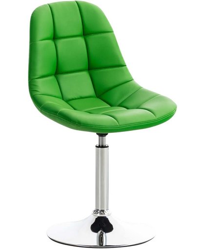 Clp Eetkamerstoel EMIL, wachtkamerstoel, woonkamerstoel, bezoekersstoel, fauteuil met stevig trompetvoet, met stijlvolle decoratieve stiksels, verkrijgbaar in verschillende kleuren, bekleding van kunstleer, - groen,