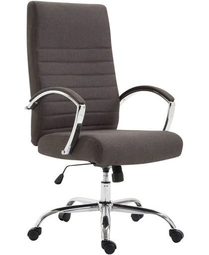 Clp Bureaustoel XL VALAIS, laadvermogen 136 kg, met armleuningen, bureaustoel met hoogwaardige bekleding van stof - donkergrijs,