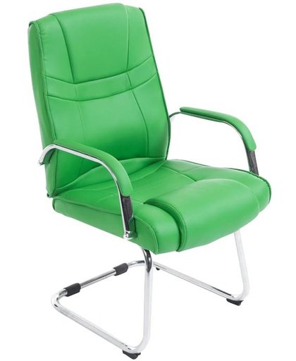 Clp XXL Bezoekersstoel, conferentiestoel, vergaderstoel ATTILA - cantilever met armleuning, zware belasting (tot 180 kg) - groen
