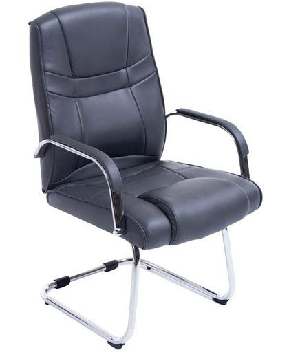 Clp XXL Bezoekersstoel, conferentiestoel, vergaderstoel ATTILA - cantilever met armleuning, zware belasting (tot 180 kg) - grijs