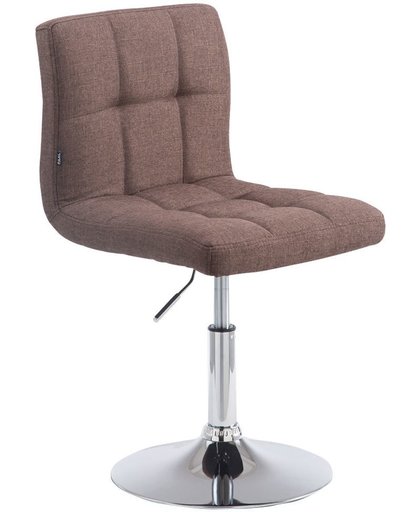 Clp Design fauteuil PALMA V2, Draagvermogen 135 kg, zitting draaibaar en in hoogte verstelbaar, met stoffen bekleding, - bruin,