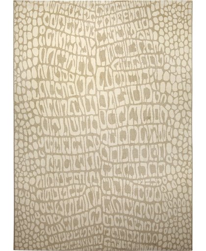 Croco vloerkleed 133cm x 200cm beige - Robin Design