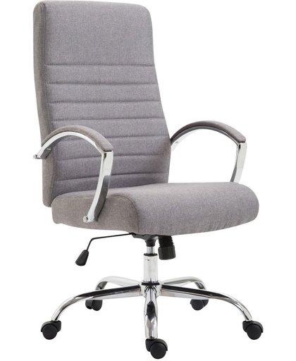 Clp Bureaustoel XL VALAIS, laadvermogen 136 kg, met armleuningen, bureaustoel met hoogwaardige bekleding van stof - grijs