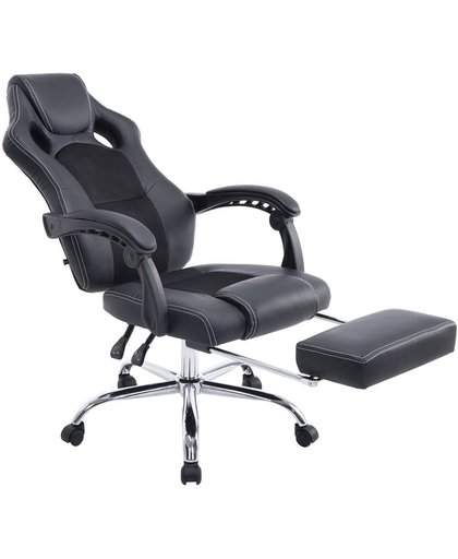Clp Relax Sport Bureaustoel ENERGY Racing chair - Gaming chair met voetsteun - zwart