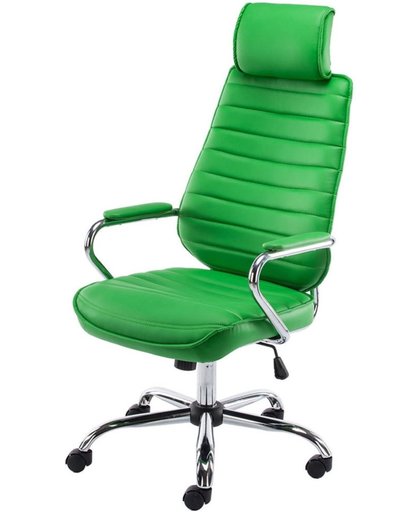 Clp Comfortabele draaibare bureaustoel, managerstoel RAKO - ergonomisch, hoge rugleuning - groen