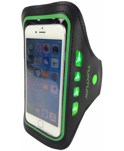 Tunturi Sport Telefoonarmband - Sportarmband - Hardloop armband - Smartphone armband - met Ledverlichting Groen