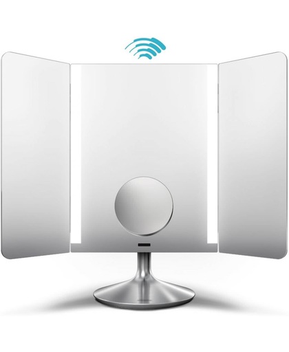 simplehuman ST3008 Smart mirror Wi-Fi/Bluetooth Aluminium intelligente verlichting