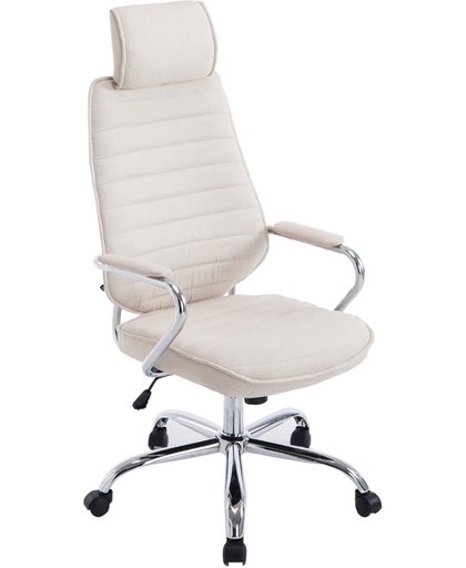 Clp Comfortabele draaibare bureaustoel RAKO managerstoel - ergonomisch, hoge rugleuning - beige