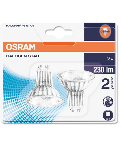 Osram halopar 16 230V GU10 2x35W (duo blister) (64820/15-65921 halogeen fl)