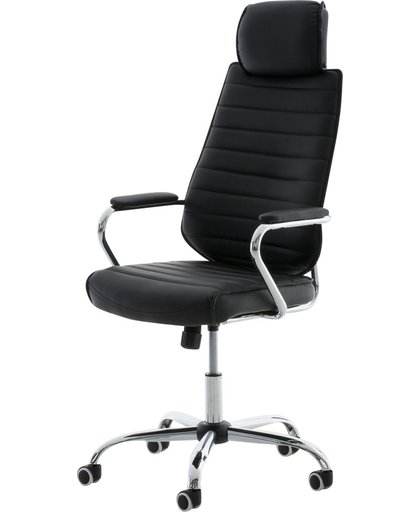Clp Comfortabele draaibare bureaustoel, managerstoel RAKO - ergonomisch, hoge rugleuning - zwart