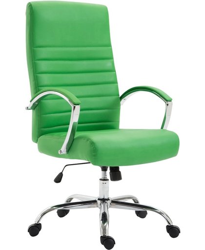 Clp Bureaustoel XL VALAIS, laadvermogen 136 kg, met armleuningen, bureaustoel met hoogwaardige bekleding van kunstleer - groen