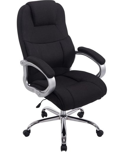 Clp XL Bureaustoel managerstoel APOLL directiestoel - zware belasting, tot 150 kg, ergonomisch, stoffen bekleding - zwart