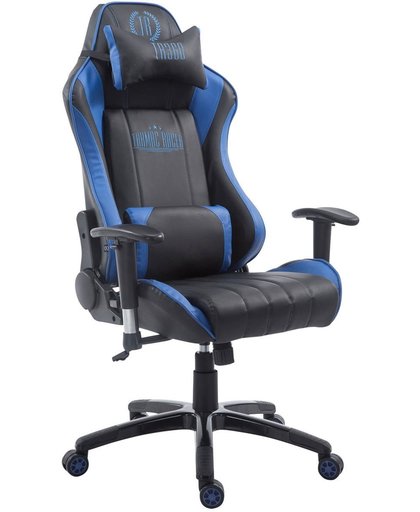 Clp XL Racing bureaustoel SHIFT - Gaming managerstoel Tarmac Racing met en zonder voetsteun, belastbaar tot 150 kg, kunstleer - zwart/blauw, zonder voetsteun