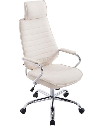 Clp Comfortabele draaibare bureaustoel RAKO managerstoel - ergonomisch, hoge rugleuning - crème