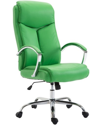 Clp Bureaustoel VAUD XL, gamingstoel, directiestoel met armleuningen, bureaustoel met hoogwaardige bekleding, max. Laadvermogen 140 kg, met kunstlederen bekleding, - groen