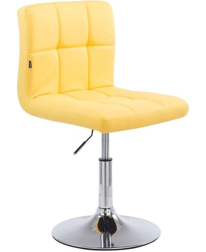 Clp Design fauteuil PALMA V2,  Draagvermogen 135 kg, gestoffeerd, zitting draaibaar en in hoogte verstelbaar, met kunstlederen hoes - geel