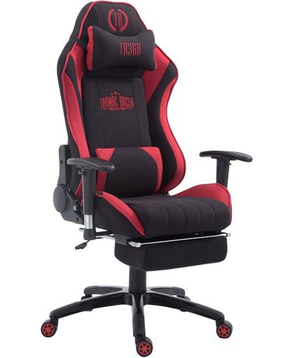 Clp XL Racing bureaustoel SHIFT - Gaming managerstoel Tarmac Racing met en zonder voetsteun, belastbaar tot 150 kg, stof - zwart/rood met voetsteun