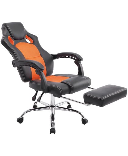 Clp Relax Sport Bureaustoel ENERGY Racing chair - Gaming chair met voetsteun - oranje