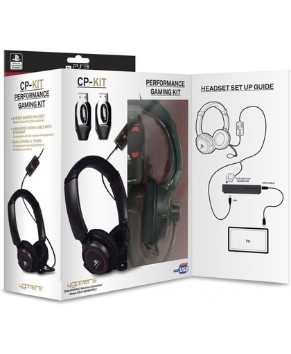 4Gamers Performance Gaming Kit (Stereo Gaming Headset CP-NC1 + High Speed HDMI cable with ethernet + Dual Charge and Stand)