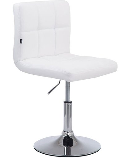 Clp Design fauteuil PALMA V2,  Draagvermogen 135 kg, gestoffeerd, zitting draaibaar en in hoogte verstelbaar, met kunstlederen hoes - wit