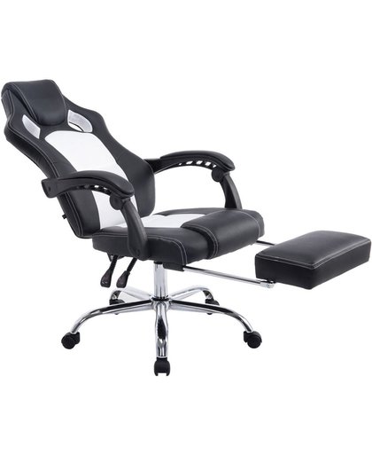 Clp Relax Sport Bureaustoel ENERGY Racing chair - Gaming chair met voetsteun - wit