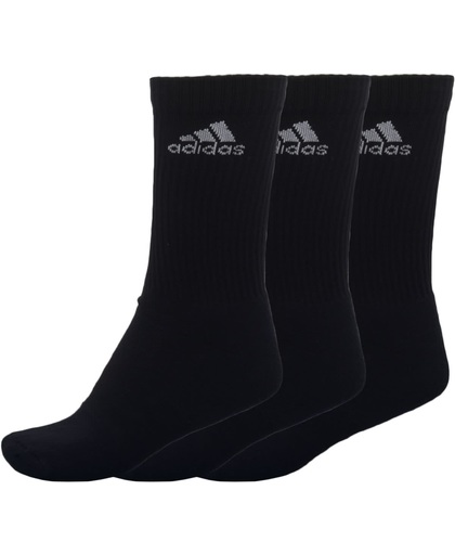 adidas 3 Stripes Performance Sokken (3-pair) - 35-38 - Zwart
