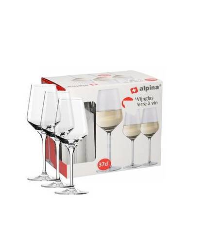 12x wijnglazen voor witte wijn - 370 ml - wijnglas