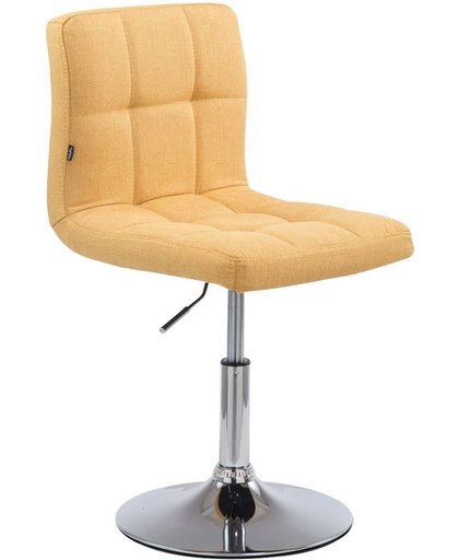Clp Design fauteuil PALMA V2, Draagvermogen 135 kg, zitting draaibaar en in hoogte verstelbaar, met stoffen bekleding, - geel