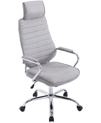 Clp Comfortabele draaibare bureaustoel RAKO managerstoel - ergonomisch, hoge rugleuning - lichtgrijs