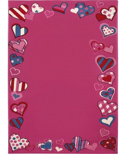 Just Hearts vloerkleed 120cm x 170cm roze - Robin Design